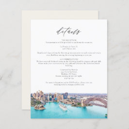 Invitación SYDNEY AUSTRALIA Watercolor Ilustracion Boda
