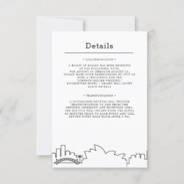 Invitación Sydney, Boda de Australia | Detalles del invitado