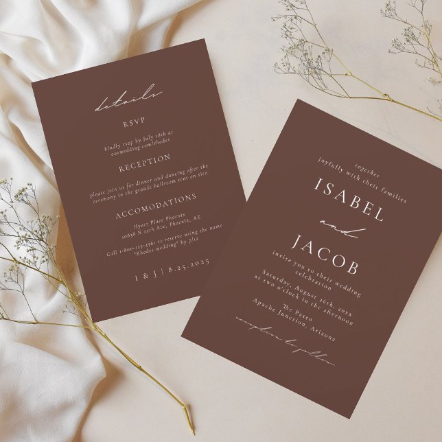 Invitación SYDNEY Espresso todo en un Boda (Subido por el creador)