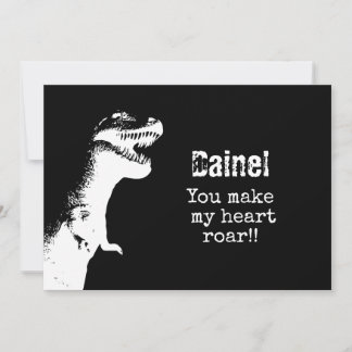 Invitación T-Rex Valentine