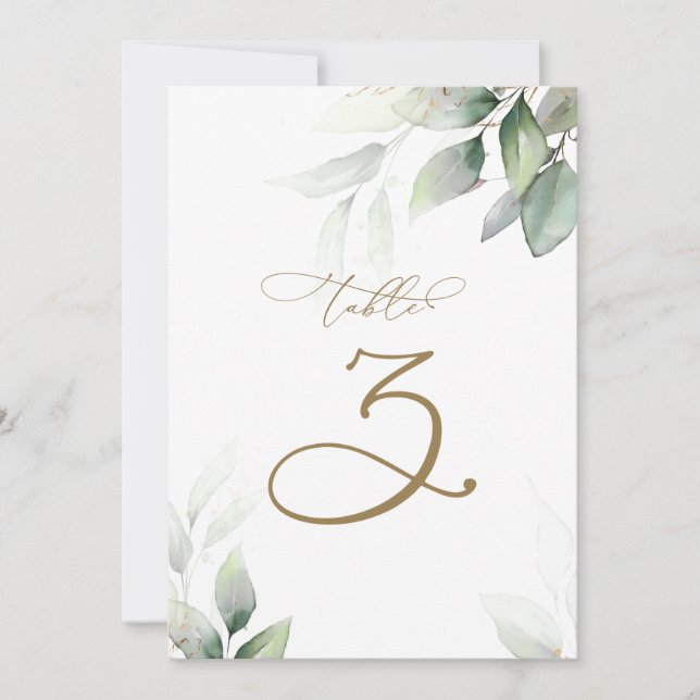 Invitación Tabla 3 Boda Número de tabla (Anverso)