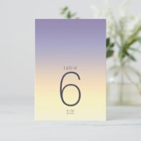 Tabla Boda de degradado de modo Indigo Sunset ID74