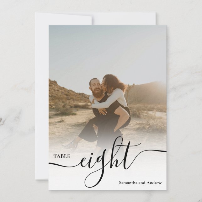 Invitación Tabla boda de nombres de secuencias de comandos de (Anverso)