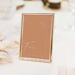 Invitación Tabla de Arco de Óxido Minimalista Boho Número de<br><div class="desc">Diseñado para coordinar con para la colección de invitaciones a bodas "Arches Minimalistas". Para cambiar detalles, haga clic en "Detalles". Para mover el texto o cambiar el tamaño, la fuente o el color, haga clic en "Editar usando la herramienta de diseño". Vea el enlace de la colección en esta página...</div>