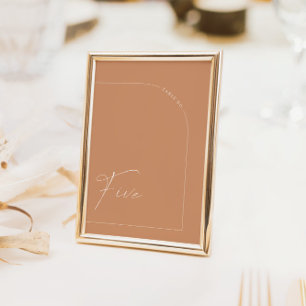 Invitación Tabla de Arco de Óxido Minimalista Boho Número de