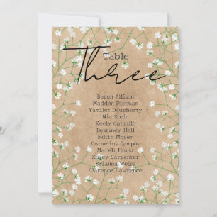 Invitación Tabla de asientos de Bodas inspirados en la respir