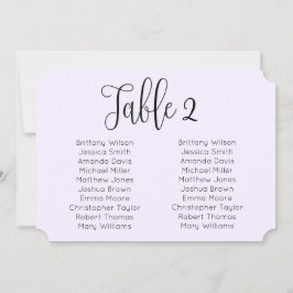 Invitación Tabla de asientos de bodas paisajistas. Morado mod