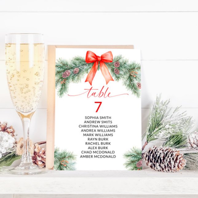 Invitación Tabla de asientos de número de tabla de Navidades  (Subido por el creador)