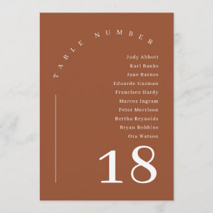 Invitación Tabla de asientos del Boda del Arco de Terracotta 