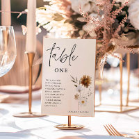 Tabla de asientos elegante de la mesa floral de ot