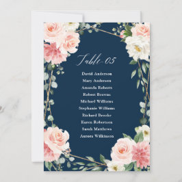 Invitación Tabla de asientos geométricos de la Marina Floral 