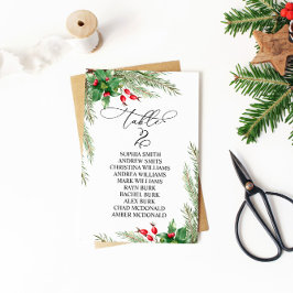 Invitación Tabla de asientos número 2 de la tabla de las baya