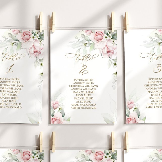 Invitación Tabla de asientos número 2 de Rubor y Eucalyptus (Subido por el creador)