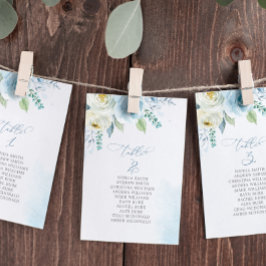 Invitación Tabla de asientos número 3 de las flores azules tu