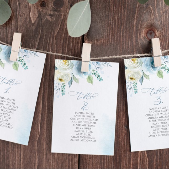 Invitación Tabla de asientos número 3 de las flores azules tu (Subido por el creador)