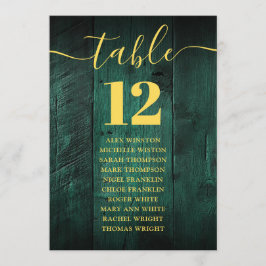 Invitación Tabla de asientos número de la mesa de madera del 