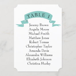 Invitación Tabla de asientos simple boda.