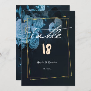 Invitación Tabla de Boda de cuadro geométrico de oro de Moda