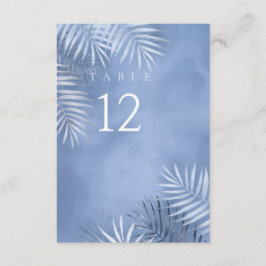 Invitación Tabla de Bodas de hojas de palma exuberante No. Wi