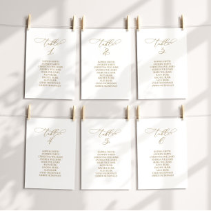Invitación Tabla de caligrafía elegante Número de asiento 2