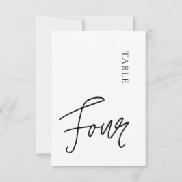 Invitación Tabla de caligrafía minimalista Número de tabla cu