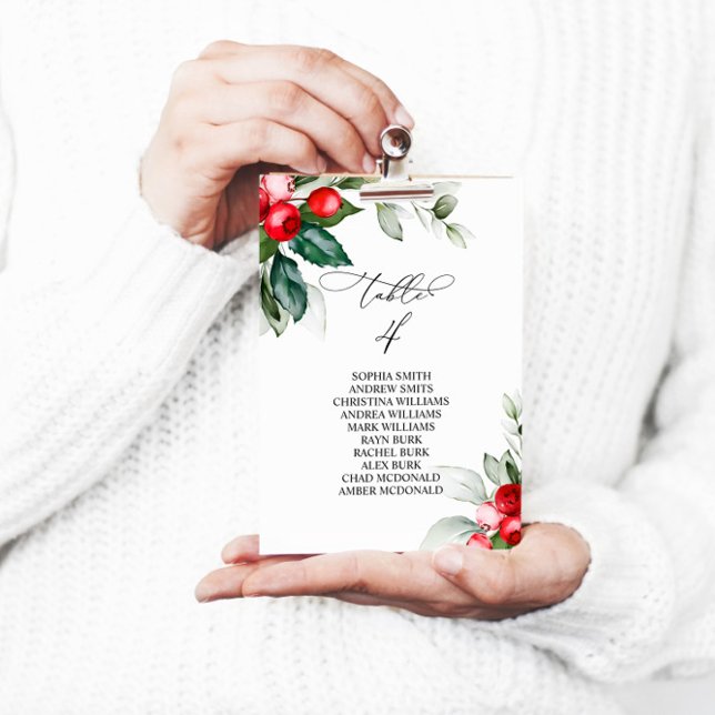 Invitación Tabla de distribución de navidades Número de asien (Subido por el creador)