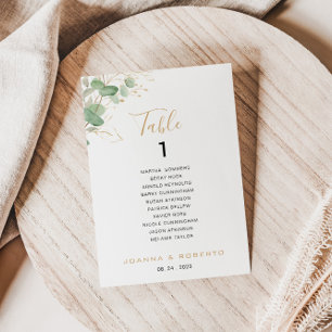 Invitación Tabla de Eucalyptus Clásica Número 1 Tabla de Asie