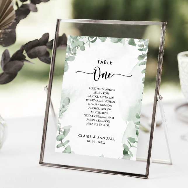 Invitación Tabla de Eucalyptus Clásica Número 1 Tabla de Asie (Subido por el creador)