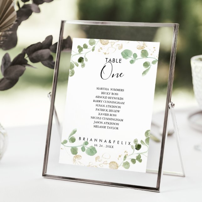 Invitación Tabla de Eucalyptus de Oro Número de Asientos 1 (Subido por el creador)