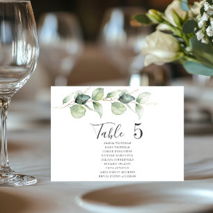 Invitación Tabla de Eucalyptus Número 5 Asientos Bodas