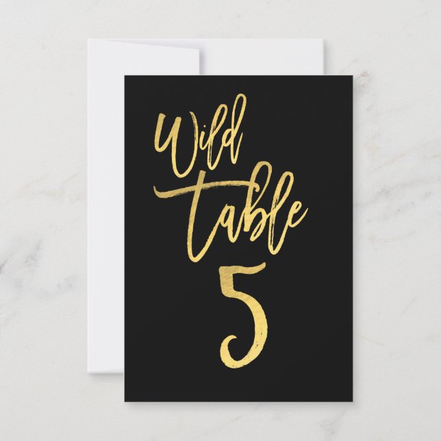 Invitación Tabla de Fiesta de Cumpleaños Salvaje con Guión de (Reverso)