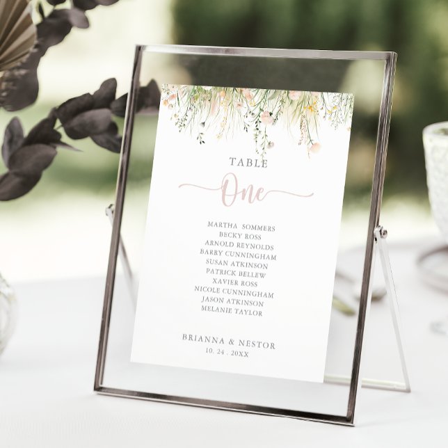 Invitación Tabla de flores silvestres de Boho verde número 1 (Subido por el creador)