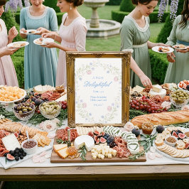 Invitación Tabla de Grazing de Comida Floral Regencia