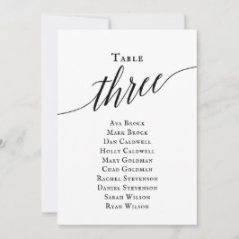 Invitación Tabla de guiones elegantes de color negro Número d