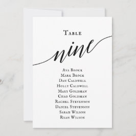 Invitación Tabla de guiones elegantes de color negro Número d