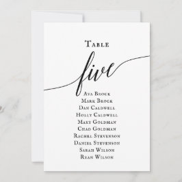 Invitación Tabla de guiones elegantes de color negro número d