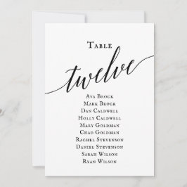 Invitación Tabla de guiones elegantes de color negro Número d