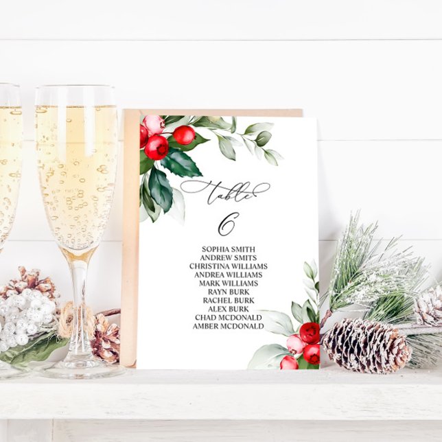 Invitación Tabla de navidades de Verdor Número de asiento 6 (Subido por el creador)