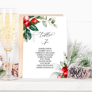 Invitación Tabla de navidades de Verdor Número de asiento 7