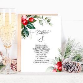 Invitación Tabla de navidades de Verdor Número de asiento 8