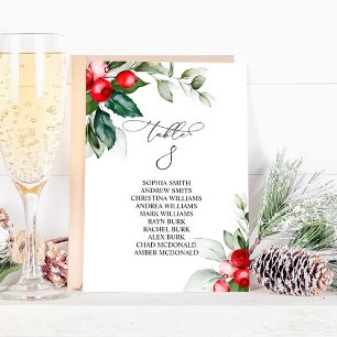 Invitación Tabla de navidades de Verdor Número de asiento 8