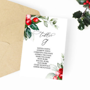 Invitación Tabla de navidades de Verdor Número de asiento 9