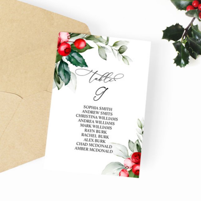 Invitación Tabla de navidades de Verdor Número de asiento 9 (Subido por el creador)