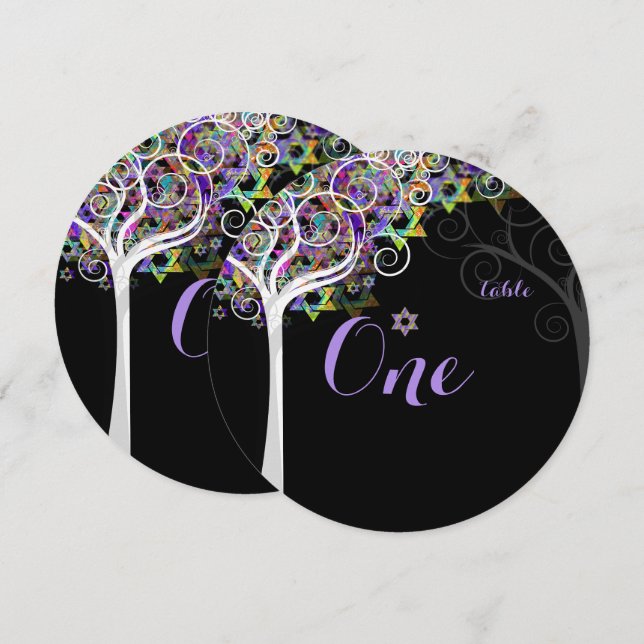 Invitación Tabla de PixDezines no. árbol de la vida Bat Mitzv (Anverso / Reverso)