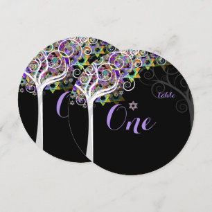 Invitación Tabla de PixDezines no. árbol de la vida Bat Mitzv