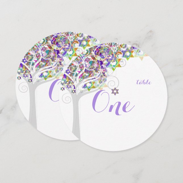 Invitación Tabla de PixDezines no. árbol de la vida Bat Mitzv (Anverso / Reverso)