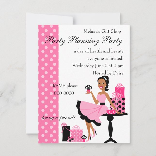 Invitación Tabla de regalo (Anverso)