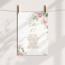 Invitación Tabla de Rubor y Eucalyptus Número de asiento 10