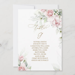 Invitación Tabla de Rubor y Eucalyptus Número de asiento 9