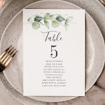 Invitación Tabla de vegetación Eucalyptus Número 5 Asientos B<br><div class="desc">Planifique la recepción de su boda con precisión, desde guardar la fecha hasta el día de los eventos bodas como la recepción y los asientos con estos eucaliptos botánicos deja tarjetas de cartas con el número de la mesa. Solo hay que añadir los nombres de los clientes y los números...</div>